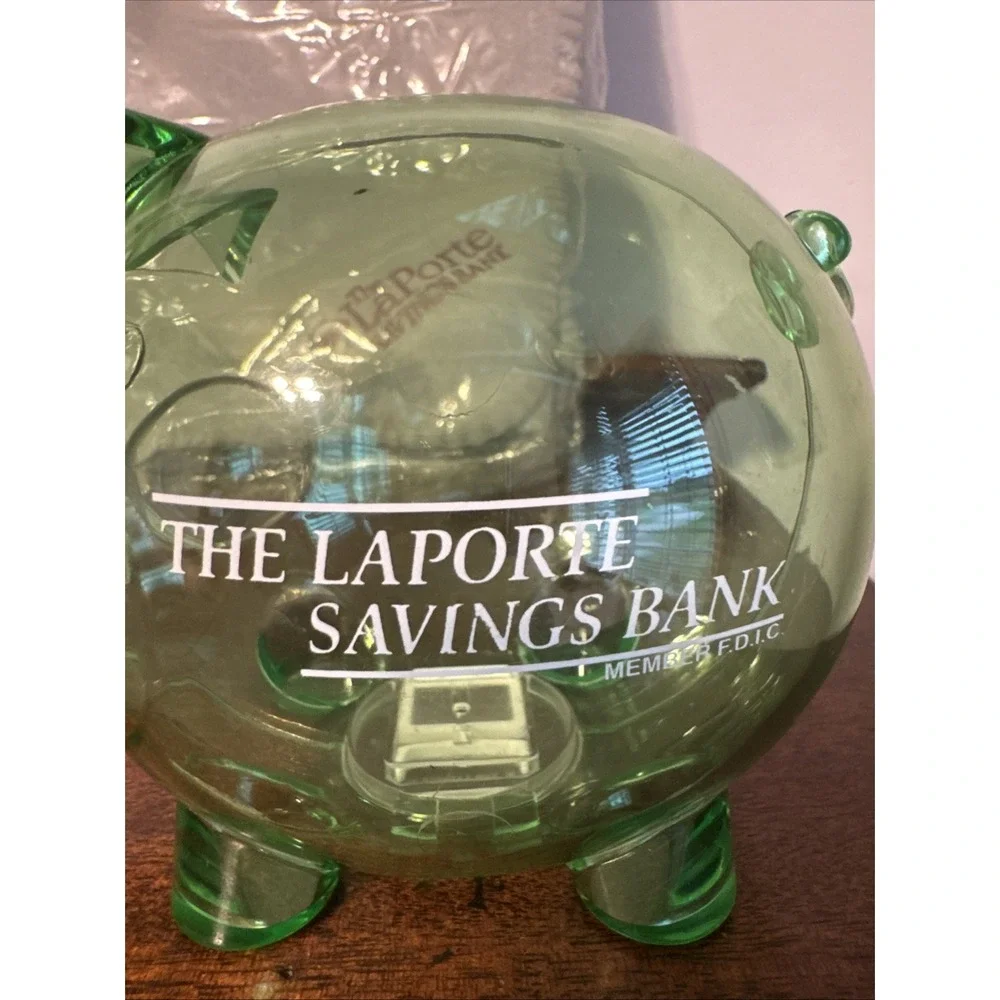 Laporte Savings Bank Indiana Promotional Giveaway Advertising Lot Coin Bank